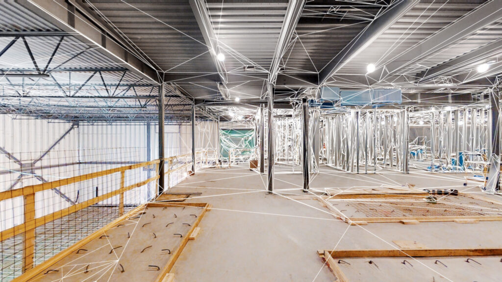 3D scan of a commercial construction site interior